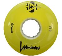 Luminous LED Quad Roller Skate Ruedas para exteriores (paquete de 4, amarillo, 62 mm x 30 mm/85 A)