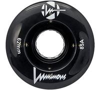 Luminous LED Quad Roller Skate Ruedas para exteriores (paquete de 4, negro, 62 mm x 30 mm/85 A)