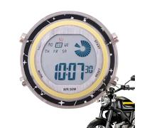 Luminous Motorcycle Clock - Stainless Steel | Waterproof Motorbike Mount Watch | Digital Display Universal Clock For Car SUV Vehicle To Worry About Rain Or Splashes.