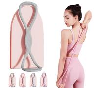 Luminous Resistance Bands, Figure 8 Resistance Bands with Handles, Open Shoulder Elastic for Working out, Fullbody Yoga Pulling Rope for Working out, Arm, Chest (Gray 35lb)