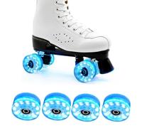 Luminous Rollers Roller Skate Wheels Wheel Bearings Installed for Outdoor Light-Up(Blue)