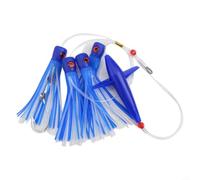 Luminous Squid Daisy Chain Rig for Night Fishing(C2) | 210g heavy weight, 150mm length, ideal for tuna marlin, para deep sea trolling, strong wind resistance