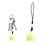Luminous Star Phone Charm - Glowing Stone Night Pearl | Handwoven Resin 4cm Couple Pendant Keychain Bag Ornament | Multi-Use Lightweight Durable Accessory For Smartphones Birthday Holiday Gif