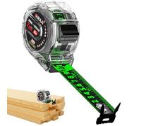 Luminous Tape Measure - Sided Measuring With Transparent Case,Carpenter Measurement Fluorescent Anti Drop For And Construction Projects