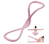 Luminousdo Resistance Bands, Bandas de Resistencia en Forma de 8 para Mujeres y Hombres, Gomas Elásticas Musculación con Mango Antideslizante, Banda elástica para Entrenamientos, Yoga (Rosa)