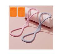 Luminousdo Resistance Bands, Figure 8 Exercise Bands for Women Men, Latex Stretch Elastic Band with Handles, Work out Chest Expander, Weight Fitness Pulling Rope for Legs, Yoga(Pink 15lb+grey 35lb)