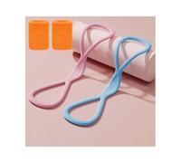 Luminousdo Resistance Bands, Figure 8 Exercise Bands for Women Men, Latex Stretch Elastic Band with Handles, Work out Chest Expander, Weight Fitness Pulling Rope for Legs, Yoga(Pink 15lb+blue 25lb)