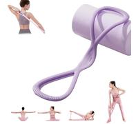 Luminousdo Resistance Bands, Figure 8 Exercise Bands for Women Men, Luminous Do Exercise Bands with Handles for Working out, Open Shoulder Elastic (Pruple 15lbs)