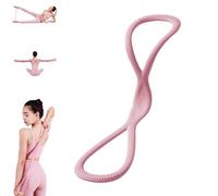 Luminousdo Resistance Bands, Figure 8 Exercise Bands for Women Men, Resistance Band, for Working out, Arms, Chest Expanders Straps,Fullbody Yoga Pulling Ropes (25lb Pink)