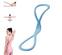 Luminousdo Resistance Bands, Figure 8 Exercise Bands for Women Men, Resistance Band, for Working out, Arms, Chest Expanders Straps,Fullbody Yoga Pulling Ropes (25lb Blue)