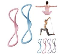 Luminousdo Resistance Bands, Figure 8 Exercise Resistance Bands for Women Men, 8 Shaped Resistance Rubber Band with Handles for Working out, Arm, Yoga (35 lbs,2Mix-B)