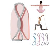 Luminousdo Resistance Bands, Figure 8 Exercise Resistance Bands for Women Men, 8 Shaped Resistance Rubber Band with Handles for Working out, Arm, Yoga (25 lbs,Gray)