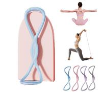 Luminousdo Resistance Bands, Figure 8 Exercise Resistance Bands for Women Men, 8 Shaped Resistance Rubber Band with Handles for Working out, Arm, Yoga (25 lbs,Blue)