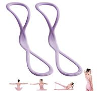 Luminousdo Resistance Bands, Figure 8 Resistance Bands, Exercise Bands with Handles for Working out, Arm, Chest Expander Strap, Fullbody Yoga Pulling Rope for Women Men (Purple,15+25LB)