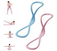 Luminousdo Resistance Bands, Figure 8 Resistance Bands for Women, 8 Shaped Exercise Bands with Handles for Working out, Arm, Chest Expander Strap, Fullbody Yoga Pulling Rope (15+25lb)