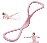 Luminousdo Resistance Bands, Figure 8 Resistance Bands for Women & Men, Figure 8 Exercise Bands with Handles, for Working out, Arm, Chest Expander, Yoga Pulling Rope (Pink,25LB)