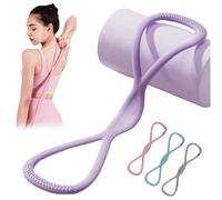 Luminousdo Resistance Bands,Figure 8 Resistance Bands for Women Men,Luminous Do Exercise Bands with Handles for Working out, Arm, Chest Expander Strap (Purple 25 lbs)
