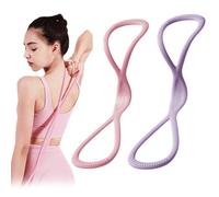 Luminousdo Resistance Bands,Figure 8 Resistance Bands for Women Men,Luminous Do Exercise Bands with Handles for Working out, Arm, Chest Expander Strap (Pink25+Purple25lbs)