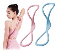Luminousdo Resistance Bands,Figure 8 Resistance Bands for Women Men,Luminous Do Exercise Bands with Handles for Working out, Arm, Chest Expander Strap (Pink25+Blue25lbs)