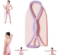 Luminousdo Resistance Bands, Figure 8 Resistance Bands with Handles for Women Men, Luminous Do Exercise for Working out, Arm, Chest Expander Strap, Yoga Pulling Rope (Purple 25LB)