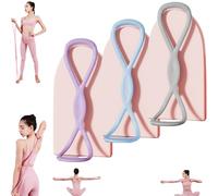 Luminousdo Resistance Bands, Figure 8 Resistance Bands with Handles for Women Men, Luminous Do Exercise for Working out, Arm, Chest Expander Strap, Yoga Pulling Rope ((25+25+35LB)-B)