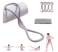 Luminousdo Resistance Bands, Figure 8 Stretch Bands with 3 Different Strength Levels, Portable Exercise Bands Resistance for Working out, Fullbody Yoga Pulling Rope (Grey 35pounds)