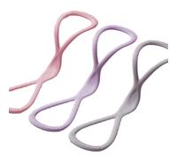 Luminousdo Resistance Bands, Victoriousact Silicone Exercise Band, Figure 8 Exercise Bands for Women Men, Home Fitness Portable Elastic Pull Bands for Yoga, Pilates (Pink+Purlple+Gray,15+25+35lb)