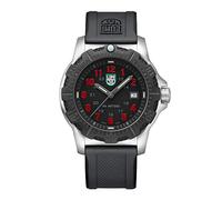 Luminox - Colección G Reloj Manta Ray para hombre - 45mm - Reloj de buceo con fecha 100m resistente al agua - Varias variantes - Reloj para hombre - Fabricado en Suiza, Carcasa: plateada, dial: negro,