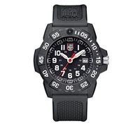 Luminox new NavySEAL carbon compound 3500 series Watch with carbon compound Case Black|White Dial and PU Black Strap XS.3501
