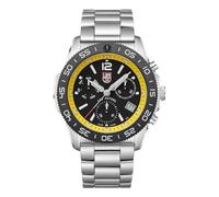 Luminox Pacific Diver - Reloj de Buceo para Hombre, 44 mm, Acero Inoxidable, cronógrafo de Cuarzo, 20 Bar, Correa de Acero Inoxidable, Esfera Negra, Fecha, manecillas Luminosas XS.3145.M