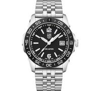 Luminox Pacific Diver XS.3122M.1 - Reloj de Buceo para Hombre, Cuarzo, Caja de Acero Inoxidable de 39 mm, Correa de Acero Inoxidable, Esfera Negra, Sumergible a 20 Bares, Fecha, manecillas Luminosas