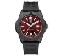 Luminox Pacific Diver XS.3135.B - Reloj de Buceo para Hombre, 44 mm, Acero Inoxidable, Cuarzo, analógico, 20 Bar, Correa de Caucho Negro, Esfera roja, Fecha, manecillas Luminosas