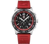 Luminox Pacific Diver XS.3155 - Reloj de Buceo (Acero Inoxidable y Caucho, 44 mm, Resistencia al Agua, 20 Bares), Color Plateado y Negro y Rojo