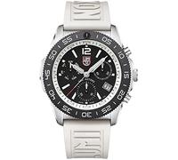 Luminox Reloj analógico de Cuarzo Suizo para Hombre con Correa de Goma XS.3141, Blanco, Moderno