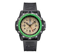 Luminox Reloj, Commando Rider, colección Sea, Serie 3321 Series, Caja carbonox, Esfera Beige, 20ATM, diametro 46mm, Correa Caucho Negro