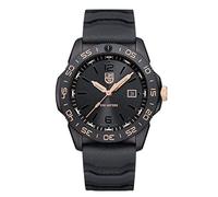 Luminox Reloj, Pacific Diver Serie 3120, colección Sea, Caja Acero, Esfera Negro/Oro, 20ATM, diametro 44mm, Correa Caucho Negro