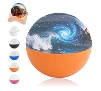 LumiOrb WiFi Crystal Ball, Memory Sphere Lamp 2.7" Crystal Ball Video Player Memory Orb Lamp Personalized Uploadable Videos & Photos Video Gift, DIY Gift for Anniversary (Orange)