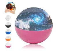 LumiOrb WiFi Crystal Ball, Memory Sphere Lamp 2.7" Crystal Ball Video Player Memory Orb Lamp Personalized Uploadable Videos & Photos Video Gift, DIY Gift for Anniversary (Pink)