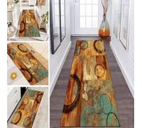LUMIPAP Alfombra de pasillo antideslizante, 50 x 250 cm, diseño retro abstracto, gran superficie, antideslizante, lavable, venta por metros, dormitorio, pasillo, longitud ajustable, 40-120 cm de ancho