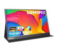 LUMIPIX Monitor portátil de 15.6 pulgadas, IPS FHD 1080P Monitor de juegos con USB-C y HDMI, pantalla externa ultrafina con cubierta inteligente y altavoces para laptop, Xbox, Mac, teléfono, PS5 e