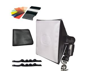 Lumiquest 9-Piece Colored Gel Strobist SoftBox Lighting Kit LQ-132 with UltraStrap Bundle - Features Light Modifier, Shadow Reducer and Light Diffuser - Includes FXtra Compact Flash Gel Flash Balancer