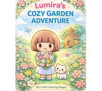 Lumira's Cozy Garden Adventure: A Cute and Relaxing Coloring Book with Cozy Garden Scenes, Flowers, Treehouses and Adorable Cats for Teens and Adults