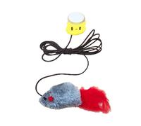 Lumiscent Juguete para Gatos con Forma de ratón, Juguetes de Cuerda para Gatos de Interior,Juguete de Enigma para atrapar Gatos y Ratones | Juguete de Cuerda para Gato, Juguete Colgante para Gato,
