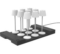 LUMISKY 9 Lámparas de Mesa con Bandeja de Carga Blanco H25CM