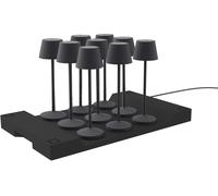LUMISKY 9 Lámparas de Mesa con Bandeja de Carga Gris antracita H25CM