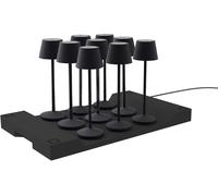 LUMISKY 9 Lámparas de Mesa con Bandeja de Carga Negro H25CM
