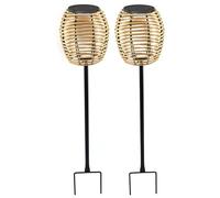 Lumisky BAVINA - Lote de 2 balizas solares (2 unidades, con módulo LED solar y mando a distancia, 71,5 cm)