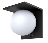 Lumisky BOLLY WALL - Lámpara de pared solar con sensor de movimiento (14 cm), color blanco frío