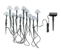 Lumisky CHAMPY 10 mini setas con luz solar para caminos, LED blanco cálido, 3,8 m