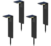 LUMISKY Conjunto de 4 balizas solares Negro 150LM
